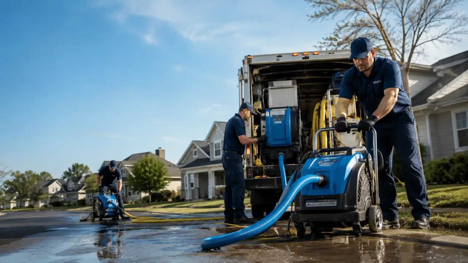 Flood Damage Cleanup in March Air Reserve Base, CA